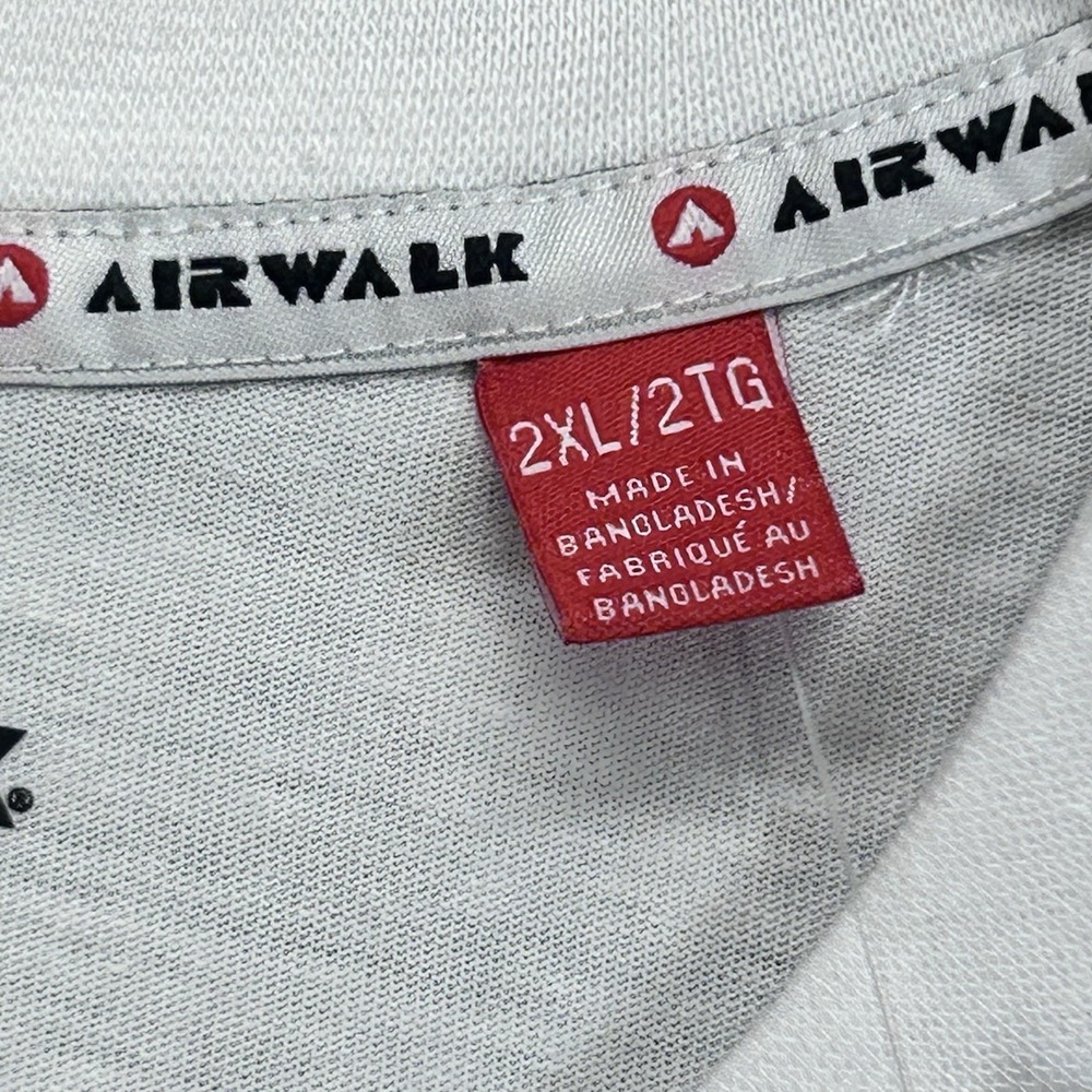 Airwalk Graphic T Shirt Men 2XL White Pink Black Logo Skateboard Tee NWT 1986 - Picture 8 of 14